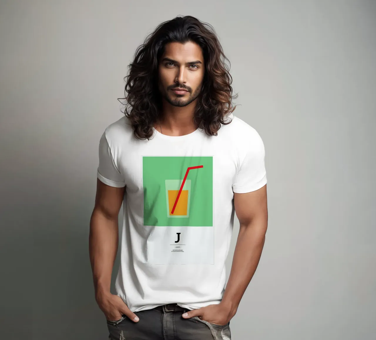„The Food Alphabet“ - J like Juice t-shirt da BLAEK Design Studio