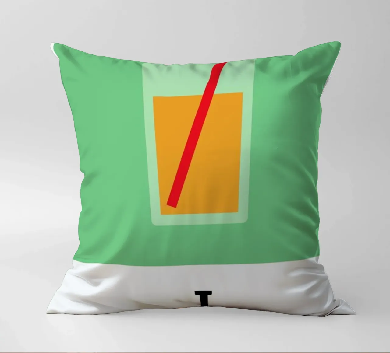 „The Food Alphabet“ - J like Juice cuscino da BLAEK Design Studio