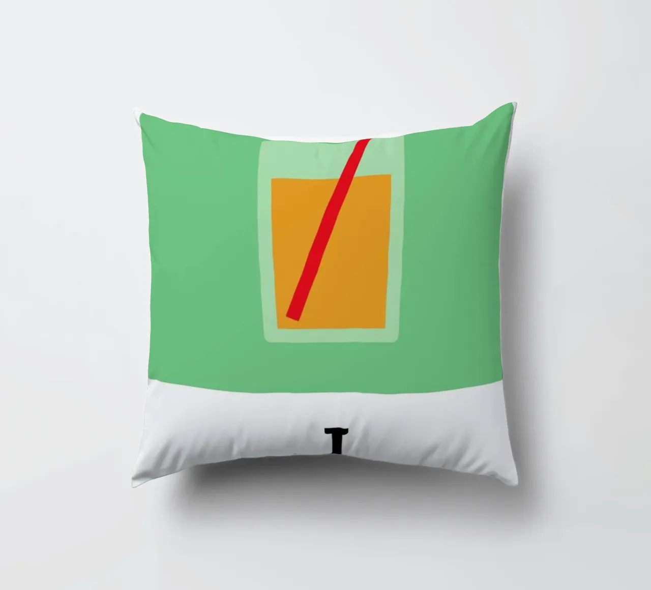 „The Food Alphabet“ - J like Juice cuscino da BLAEK Design Studio