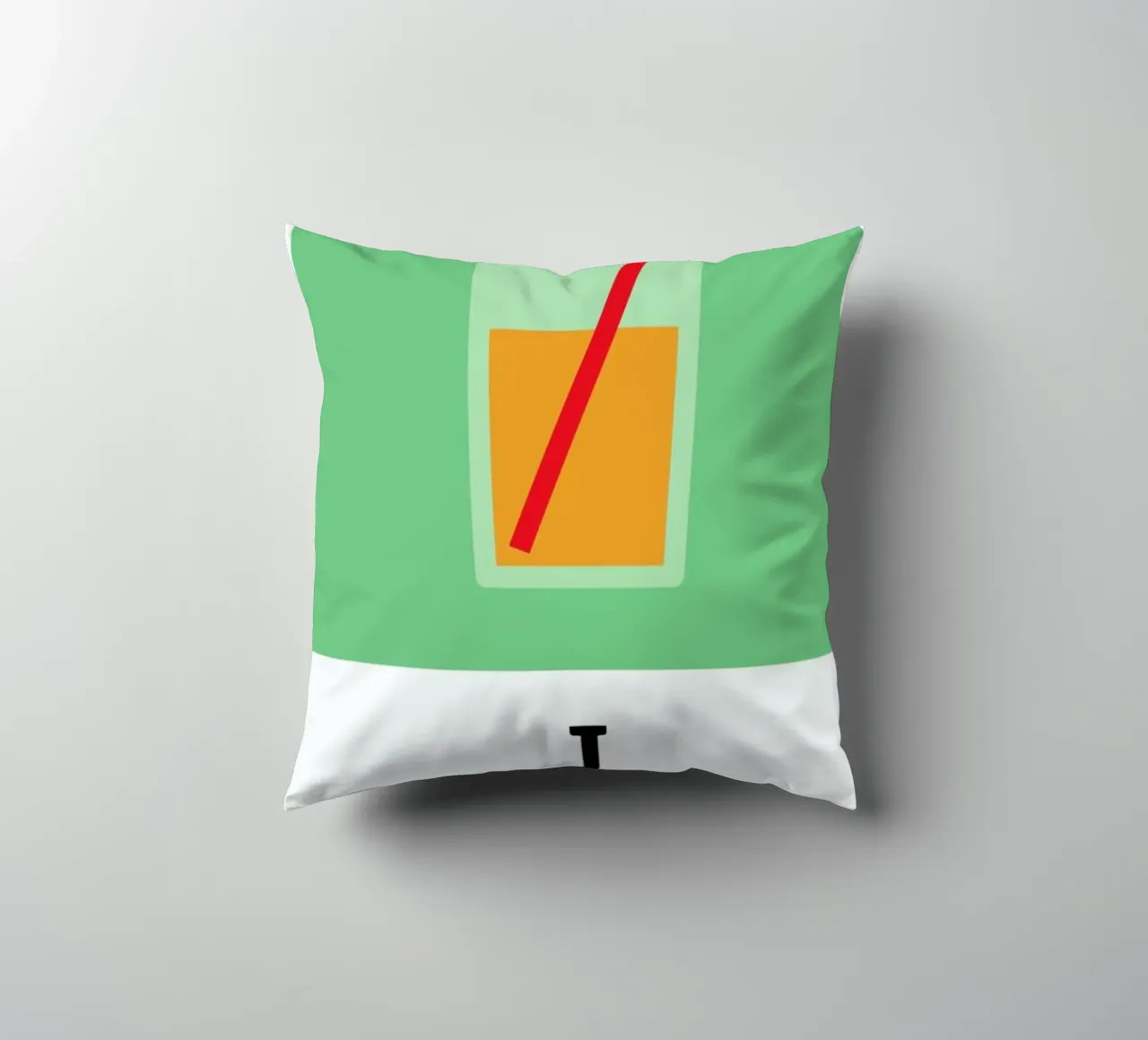 „The Food Alphabet“ - J like Juice cuscino da BLAEK Design Studio