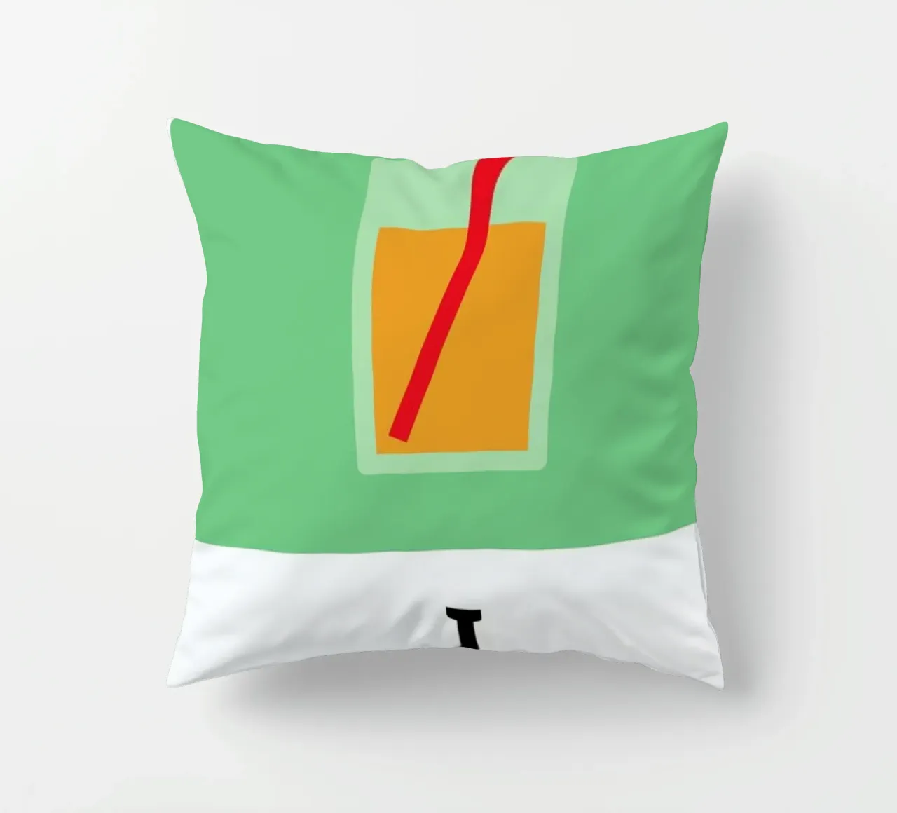 „The Food Alphabet“ - J like Juice cuscino da BLAEK Design Studio