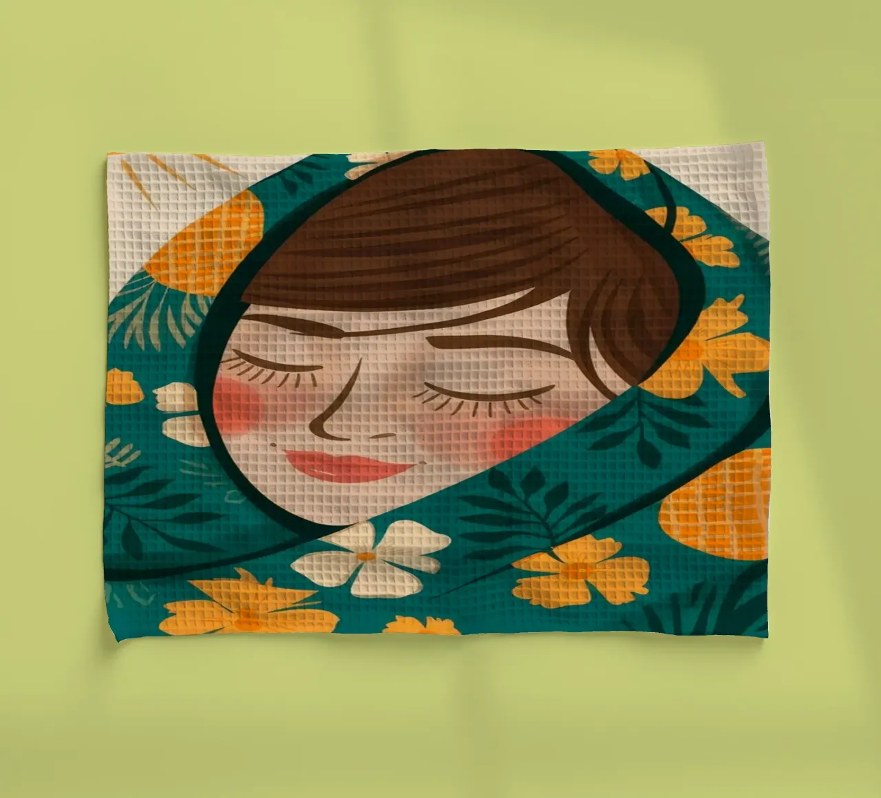 Ananas Paradise Vibes torchon de Veiled Canvas