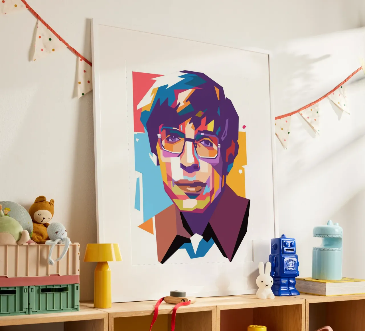 Stephen Hawking Pop-Art-Porträt Hahnemühle von Hantamrata
