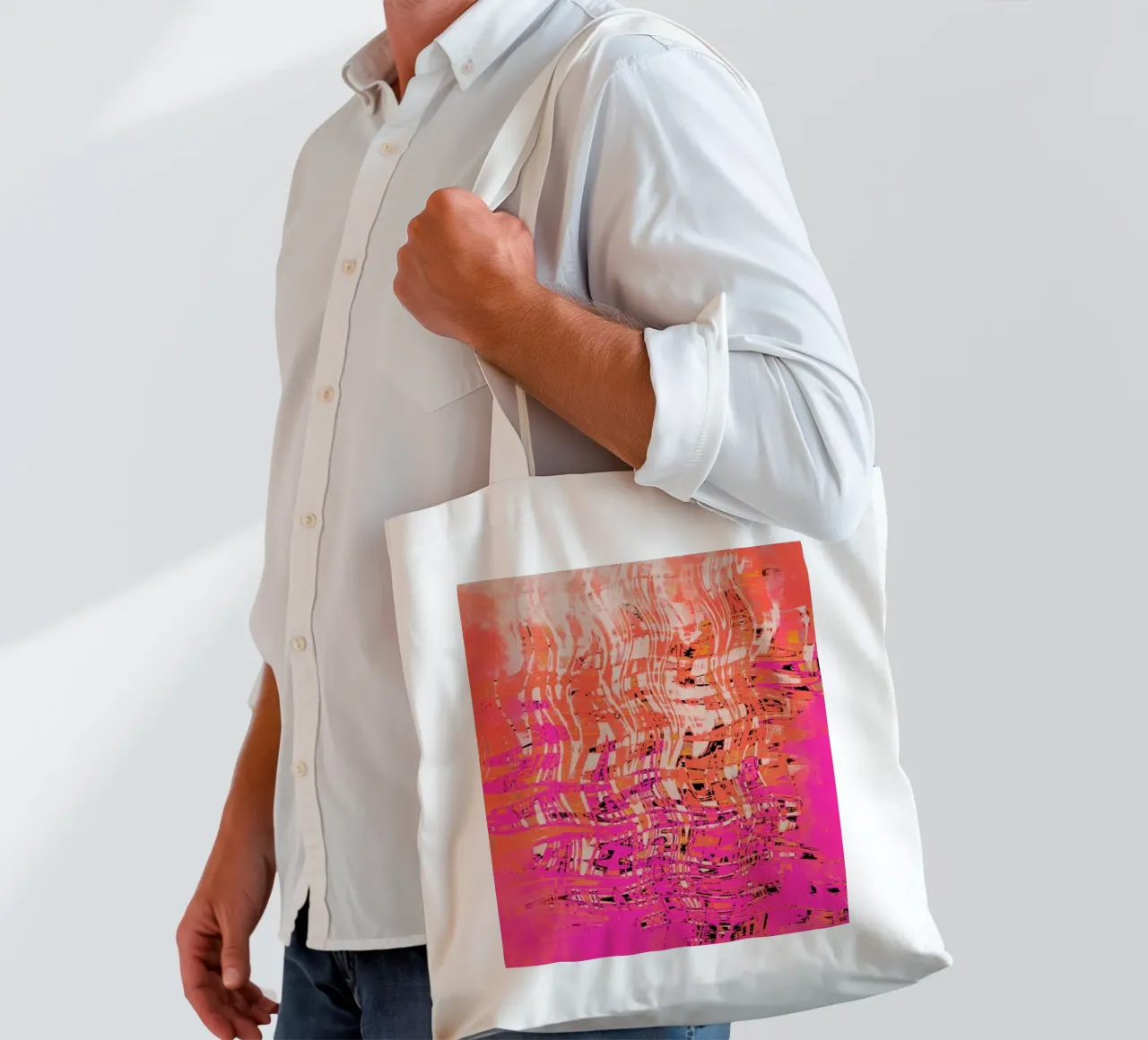 Time Machine (Pink) borsa in juta da treechild