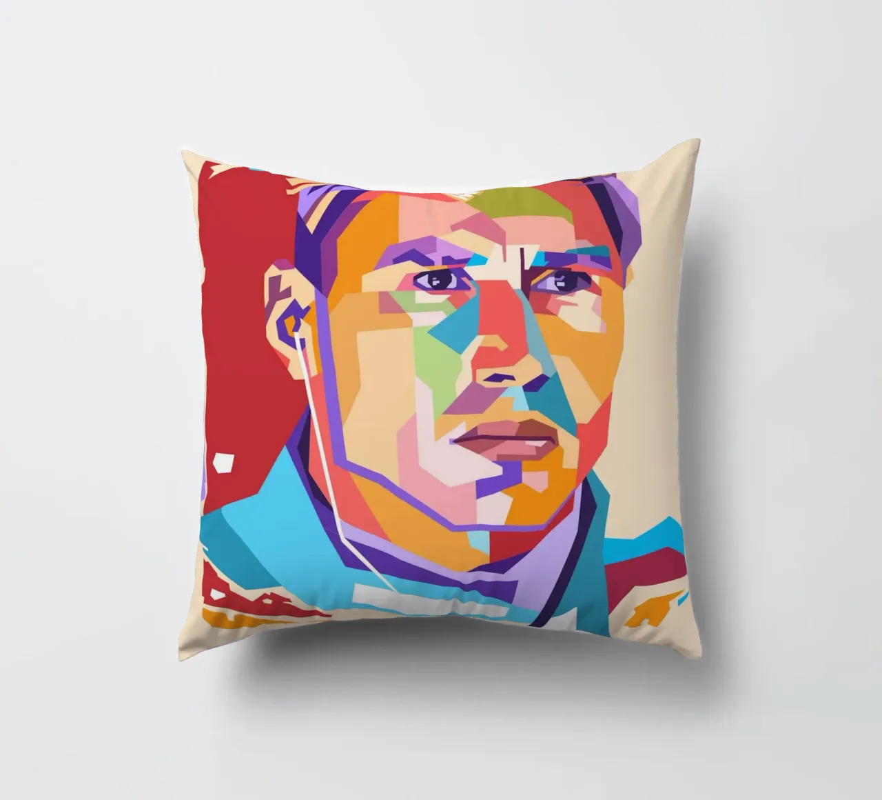 Mika Hakkinen pop art decorative cushion by Hantamrata