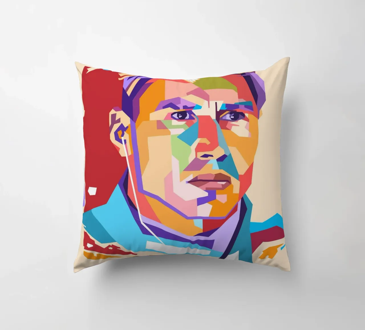 Mika Hakkinen pop art decorative cushion by Hantamrata