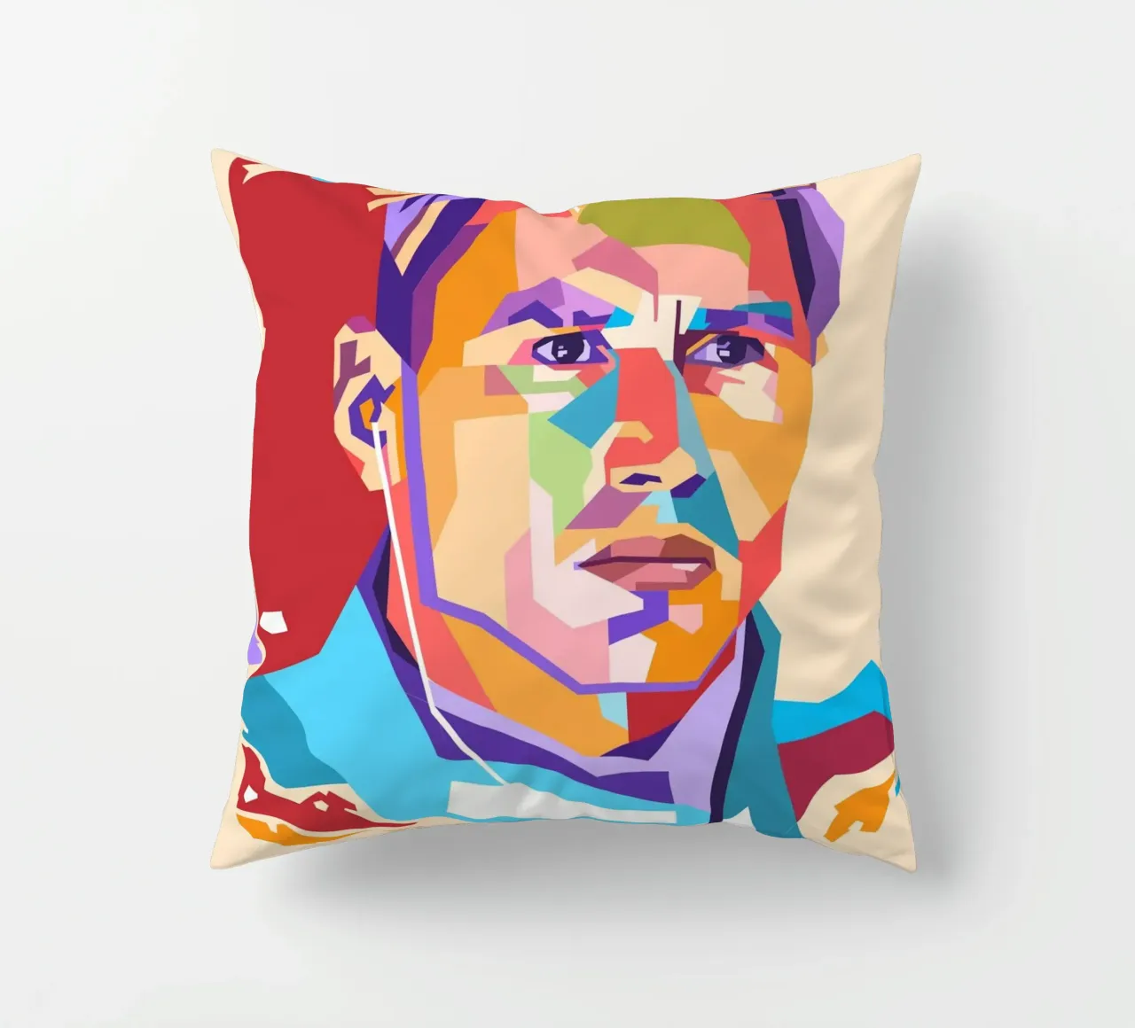 Mika Hakkinen pop art decorative cushion by Hantamrata
