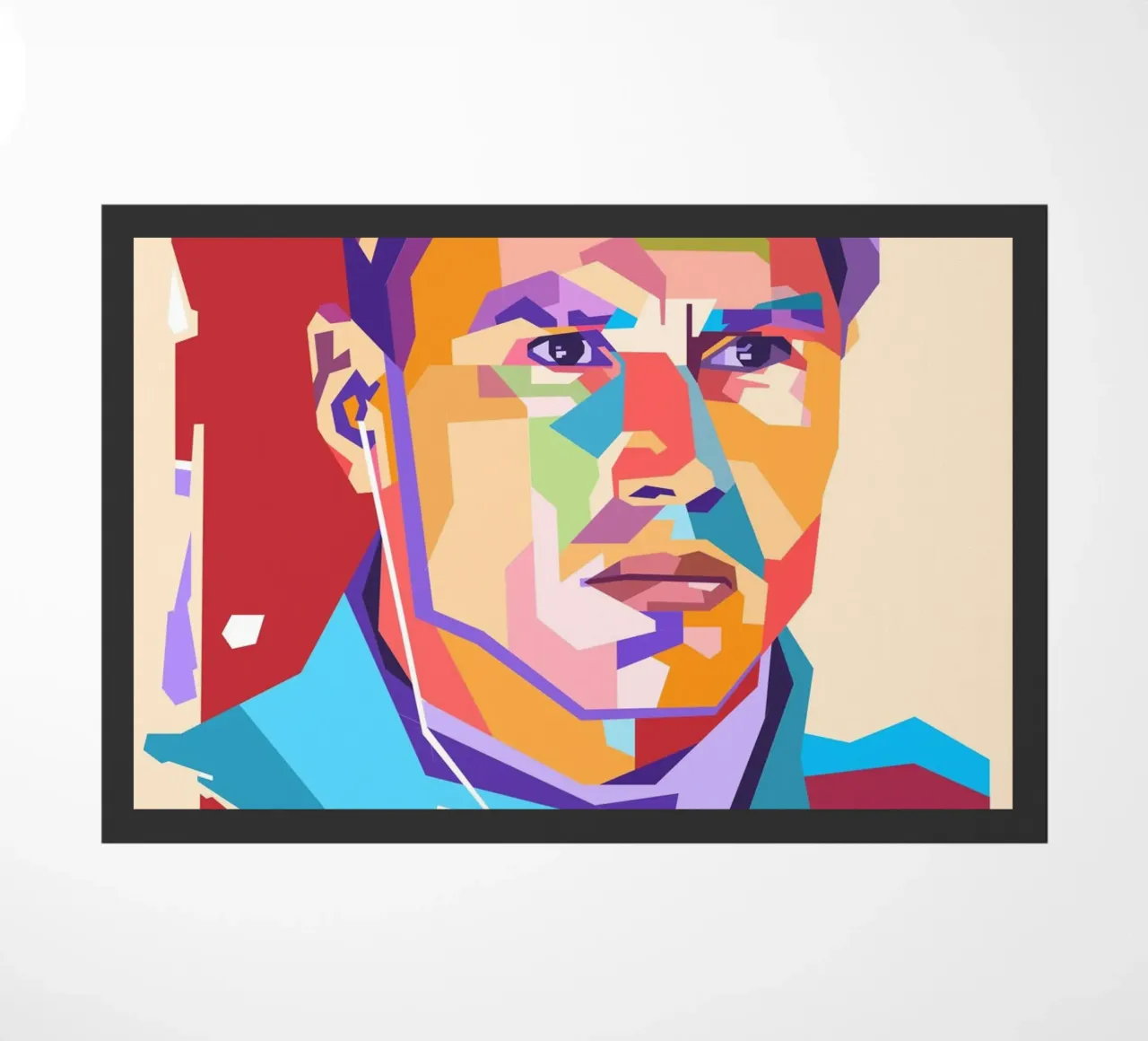 Mika Hakkinen pop art doormat by Hantamrata