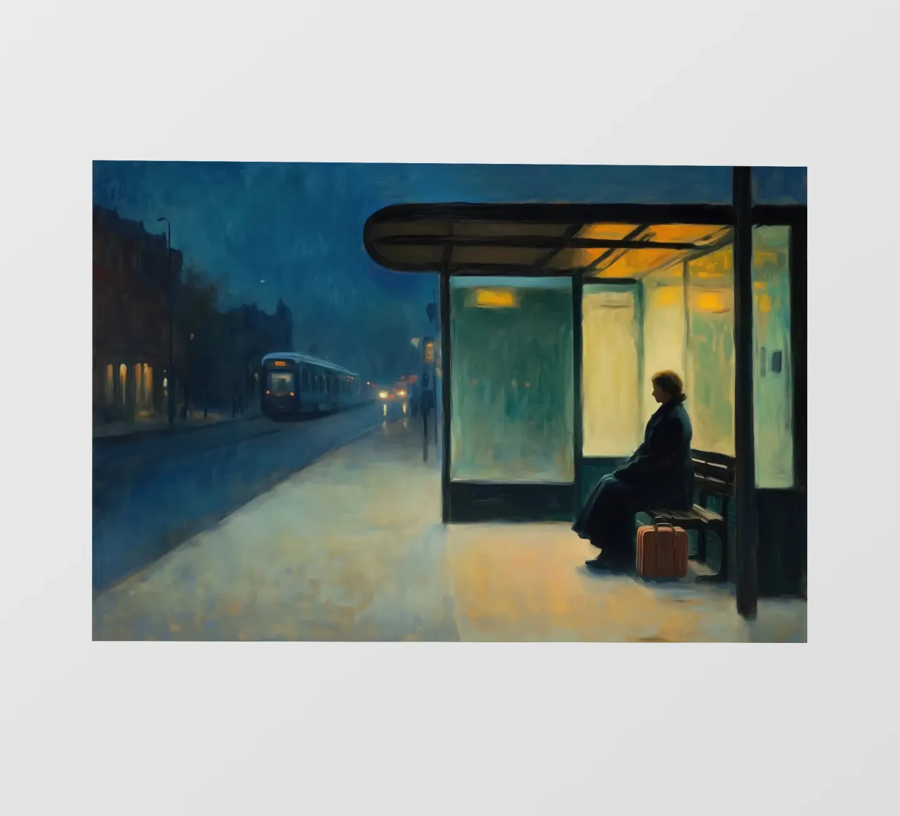 In attesa di E. Hopper telo in pvc da Art Center