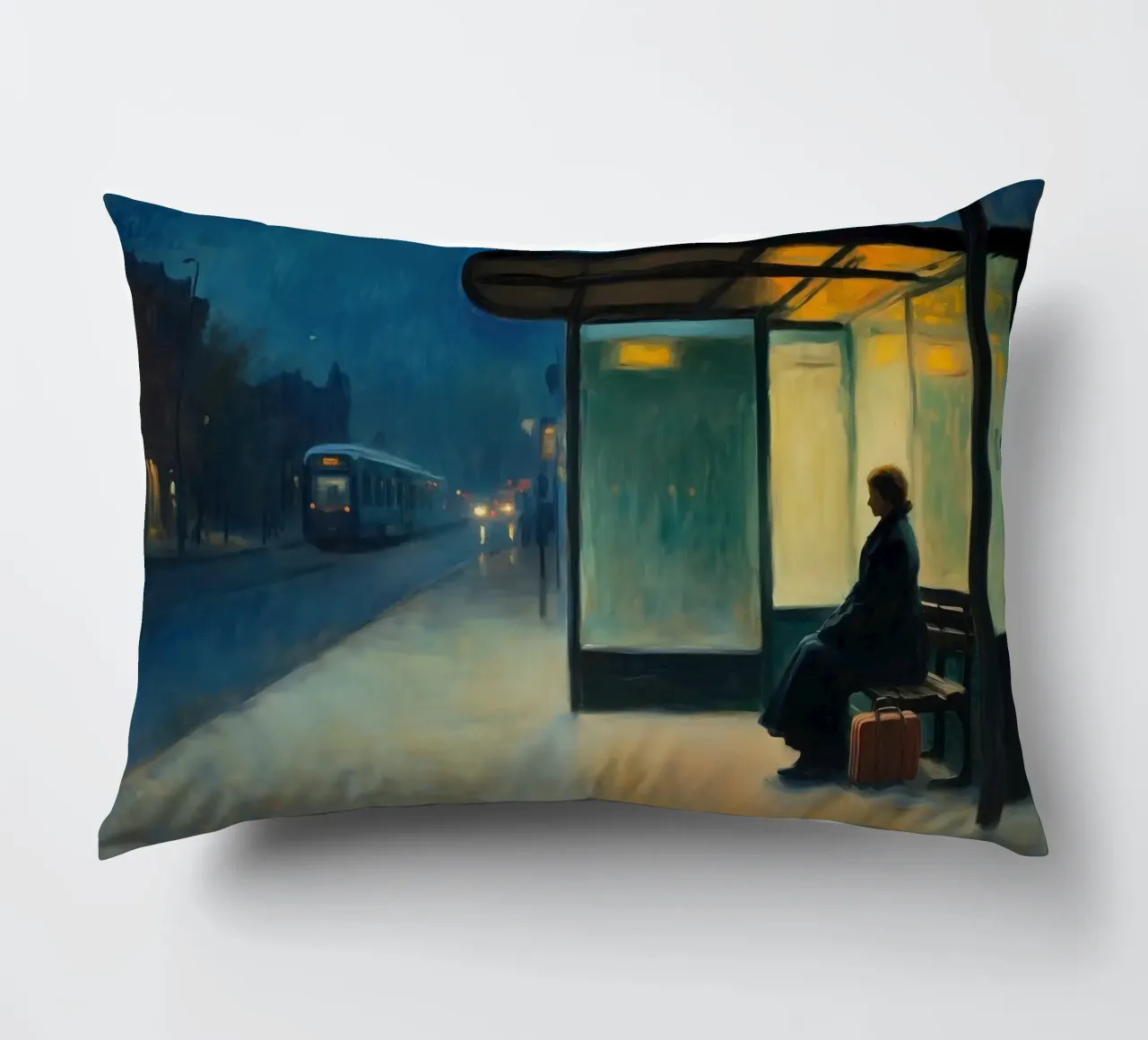 In attesa di E. Hopper cuscino da Art Center