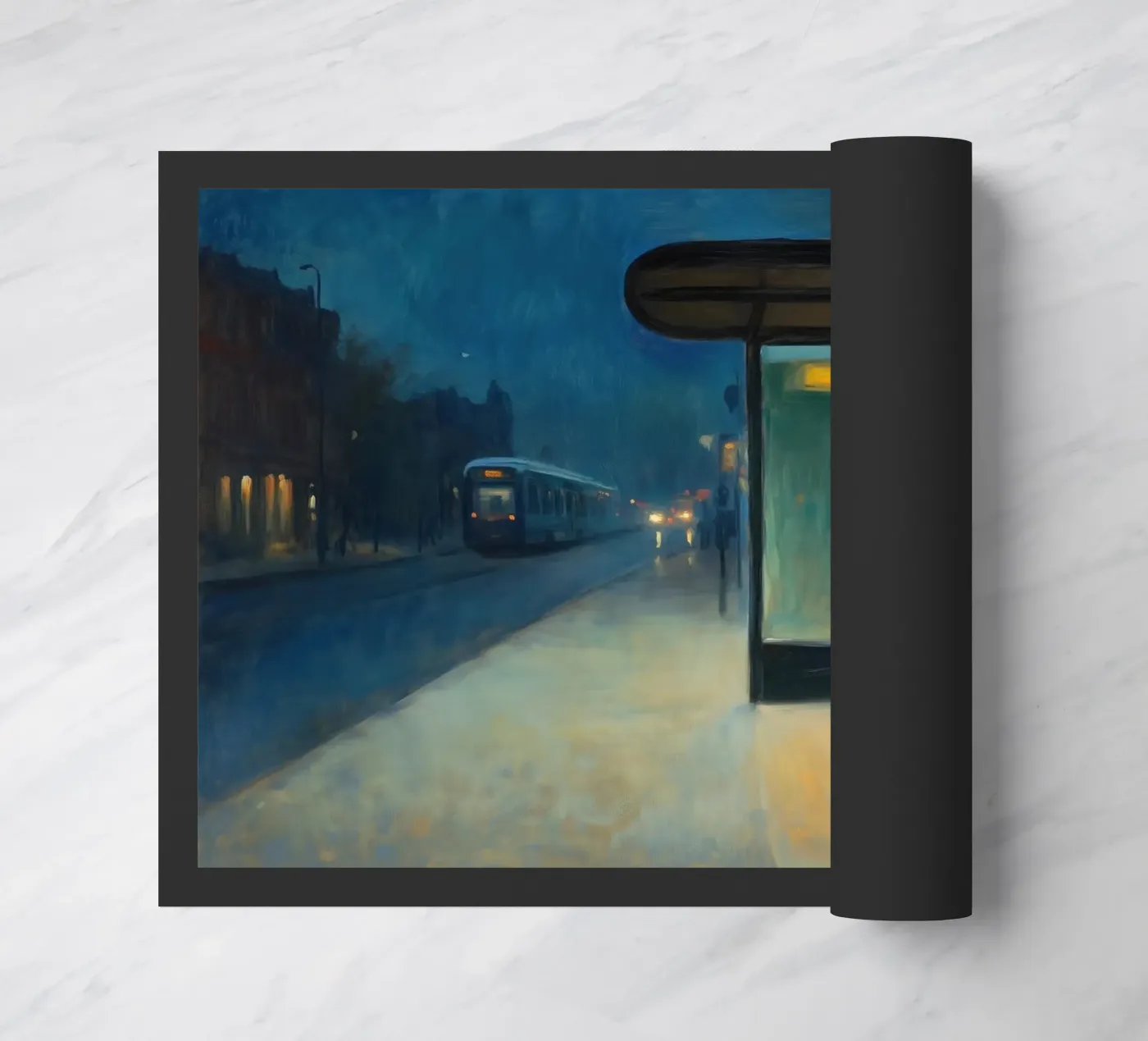 Waiting for E. Hopper doormat by Art Center