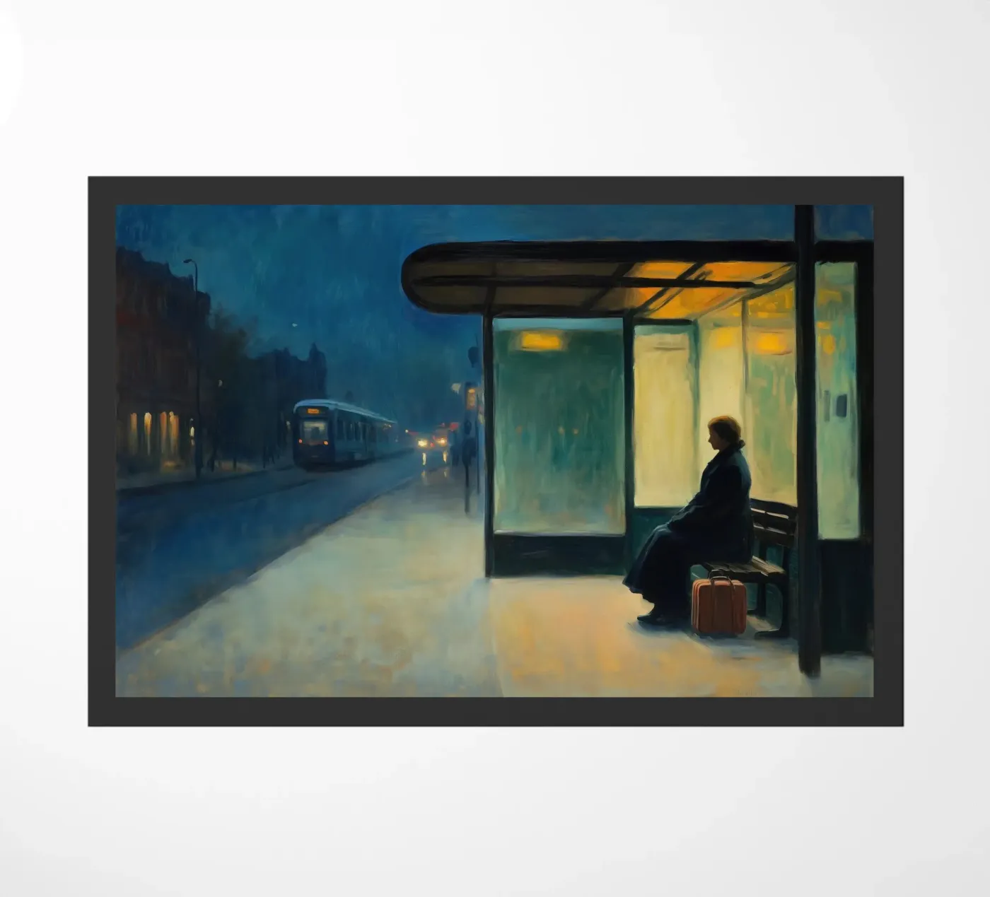 Waiting for E. Hopper doormat by Art Center