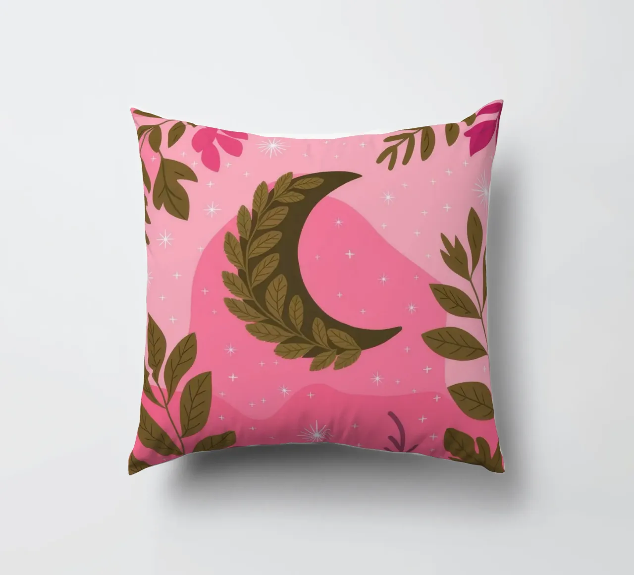 Moonlit Garden Enchantment decorative cushion by Veiled Canvas