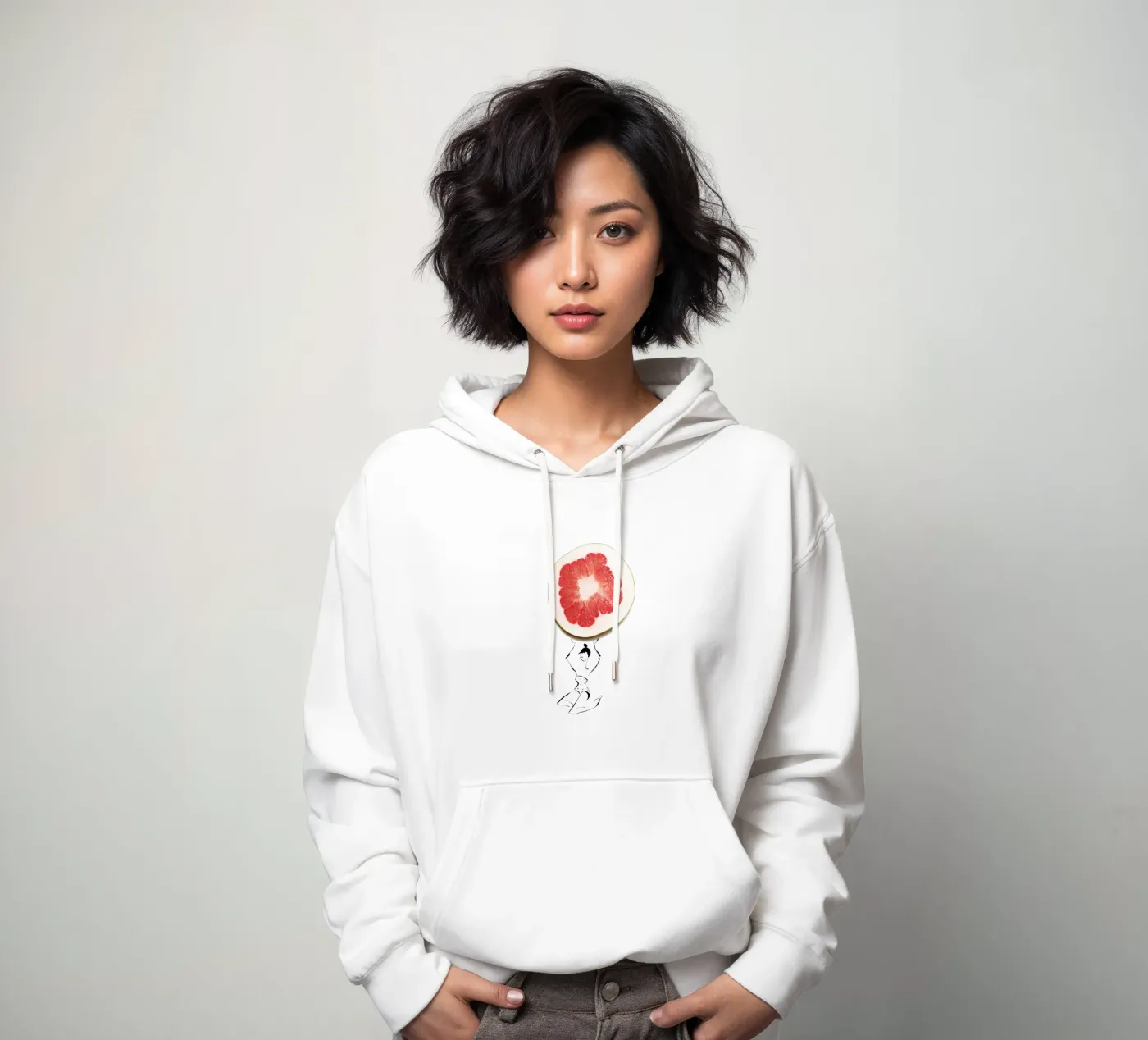 Pamplemousse hoodie by Gretchen Roehrs