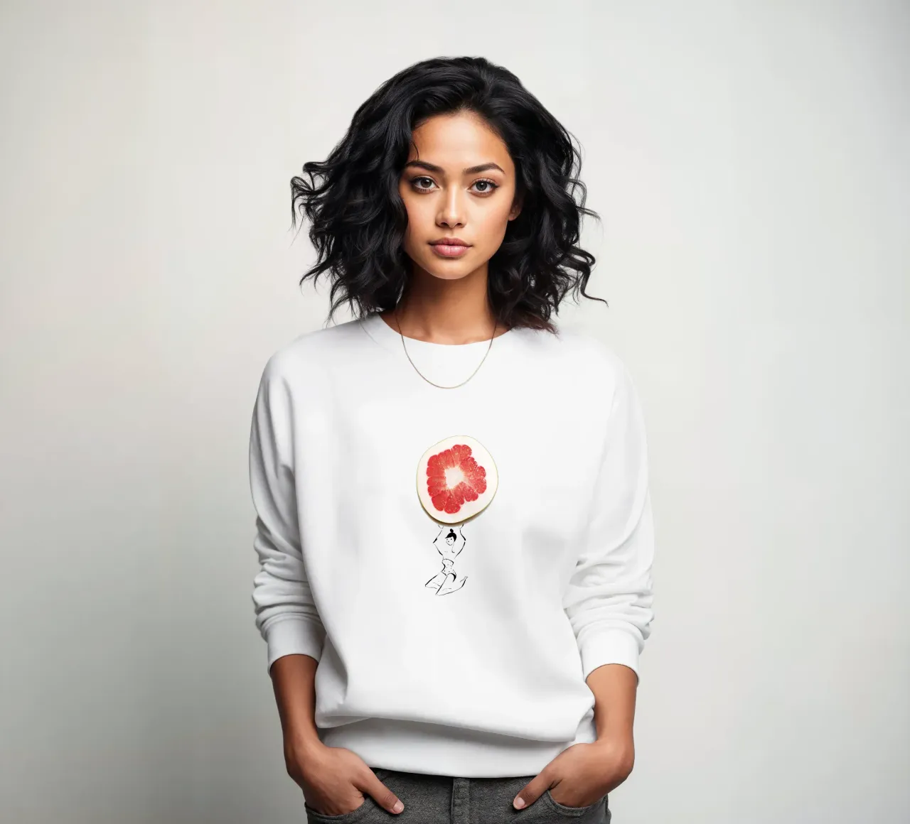 Pamplemousse sweatshirt by Gretchen Roehrs