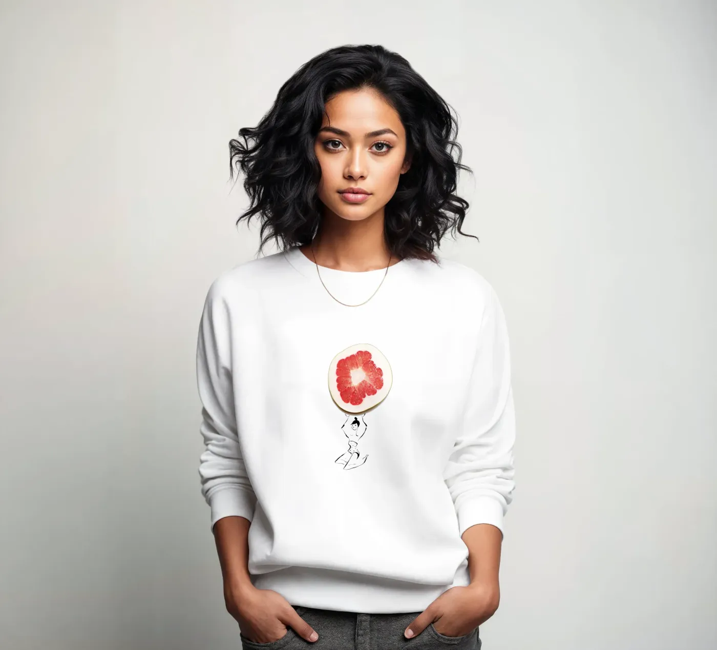 Pamplemousse sweatshirt by Gretchen Roehrs