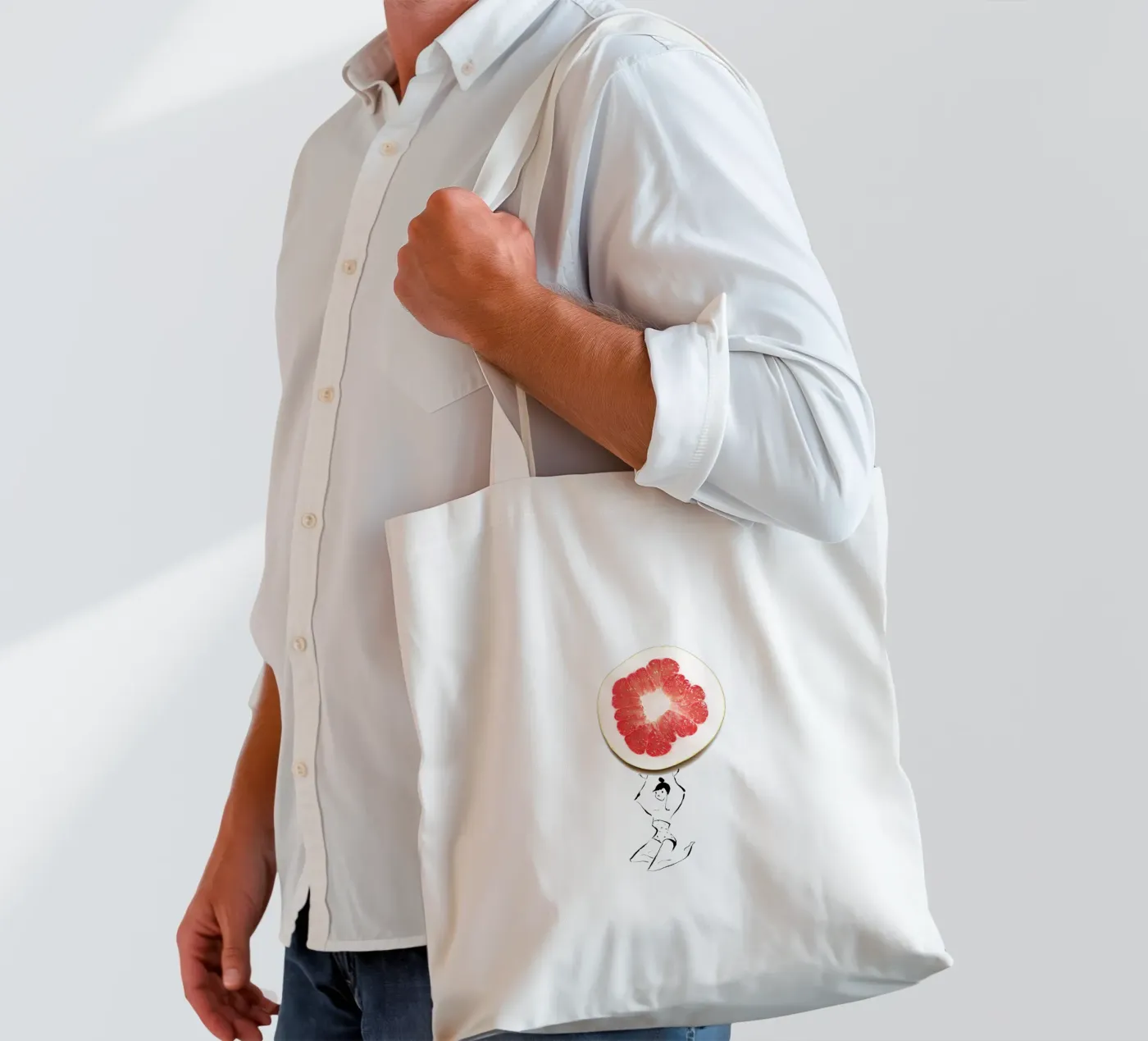 Pamplemousse borsa in juta da Gretchen Roehrs