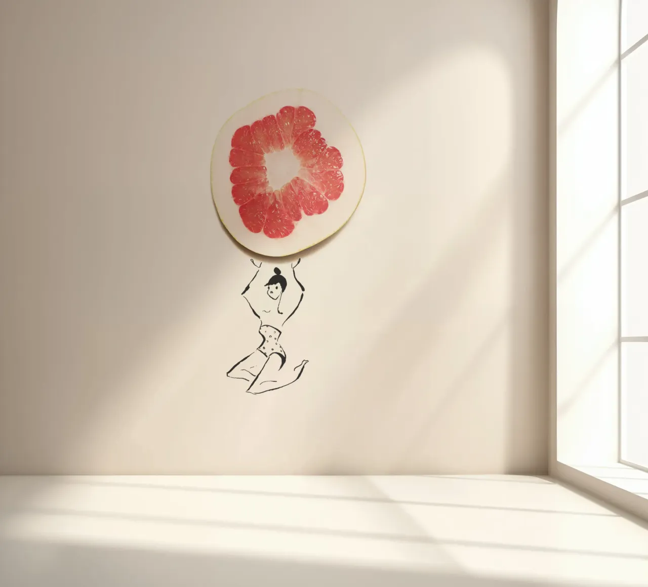 Pamplemousse fotobehang van Gretchen Roehrs