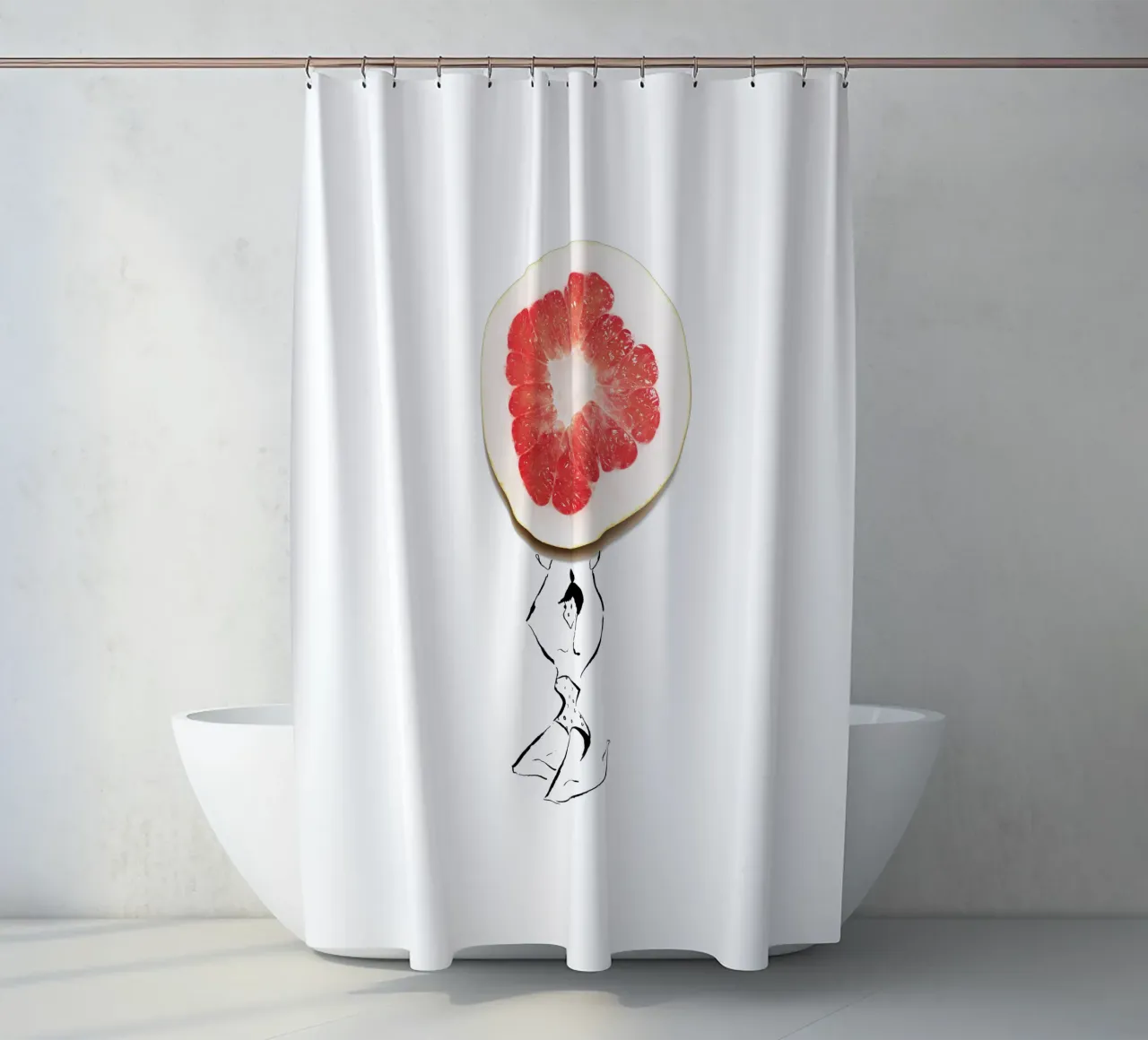 Pamplemousse Duschvorhang von Gretchen Roehrs