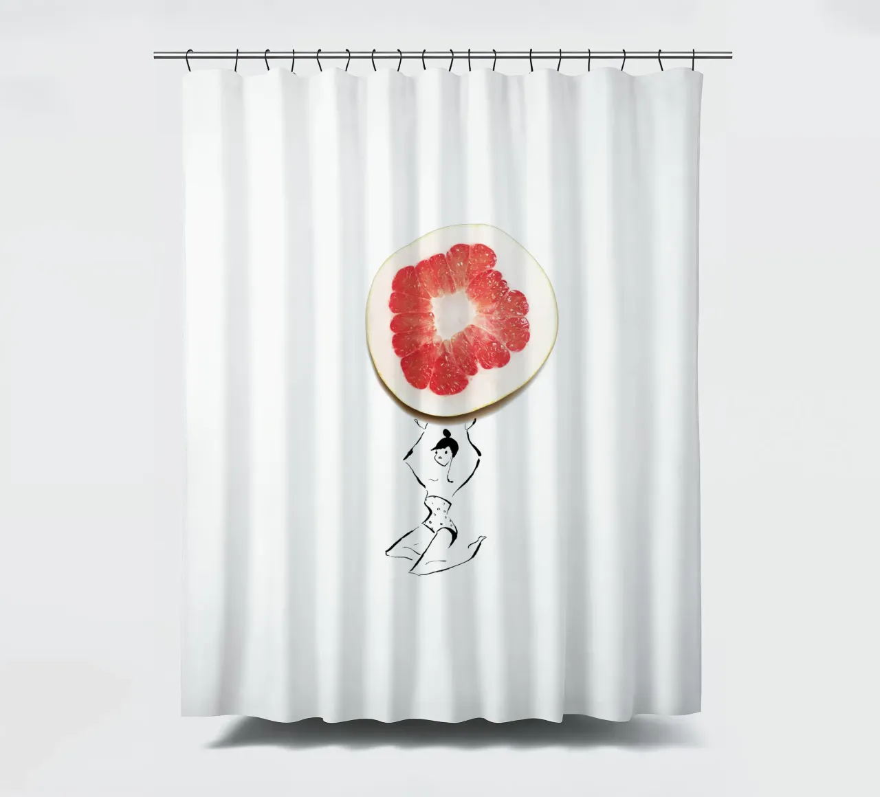 Pamplemousse Duschvorhang von Gretchen Roehrs