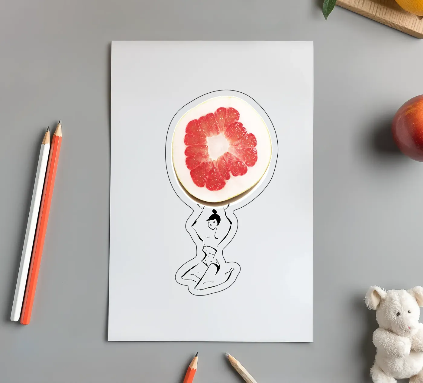 Pamplemousse Stickerbogen von Gretchen Roehrs