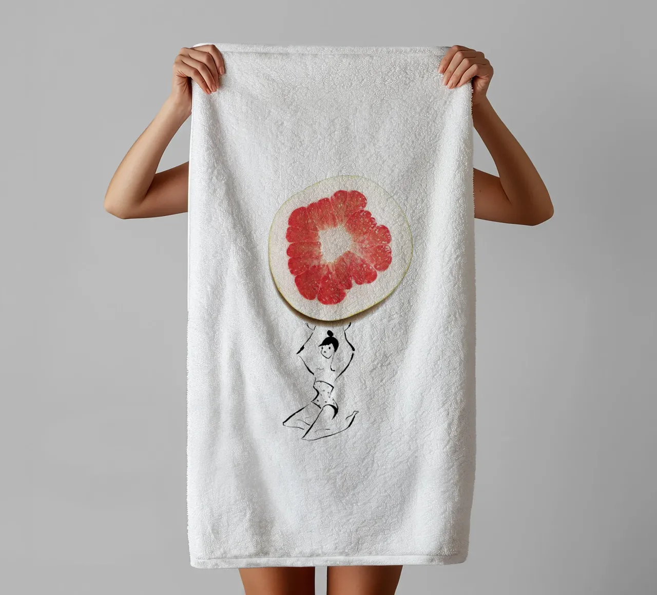 Pamplemousse badhanddoek van Gretchen Roehrs