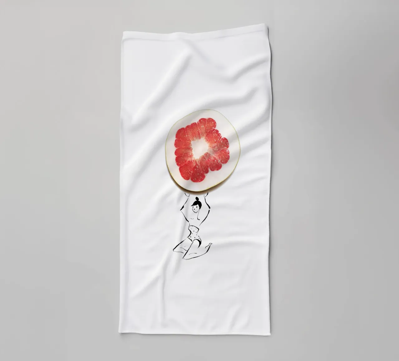 Pamplemousse badhanddoek van Gretchen Roehrs