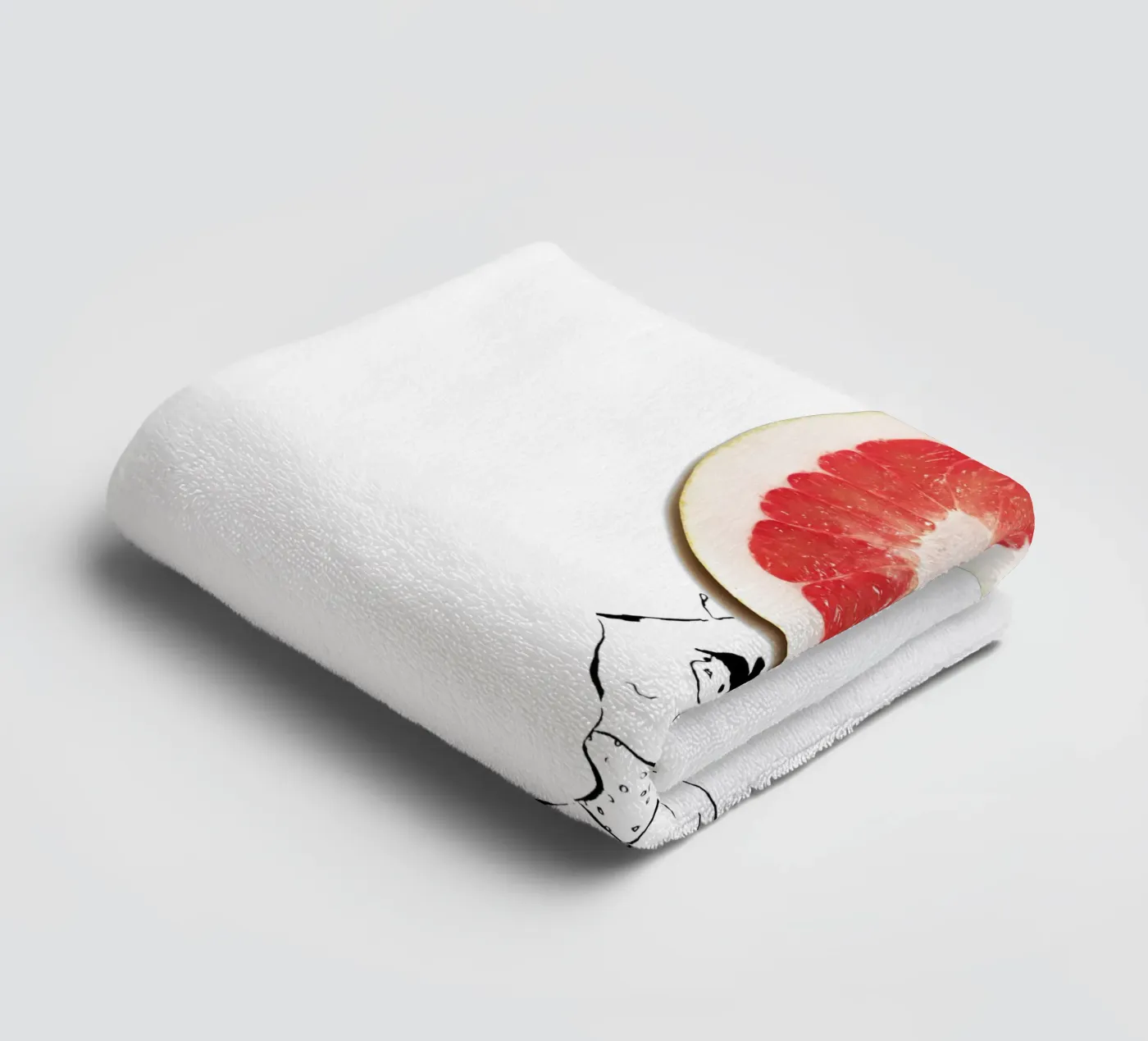 Pamplemousse badhanddoek van Gretchen Roehrs