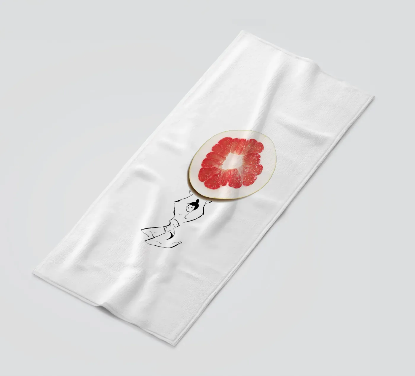 Pamplemousse Strandtuch von Gretchen Roehrs