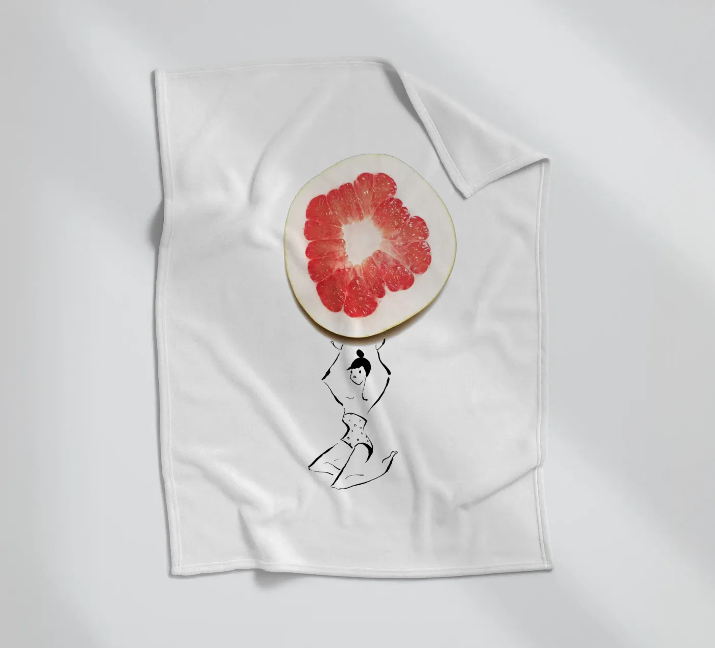 Pamplemousse Fleecedecke von Gretchen Roehrs