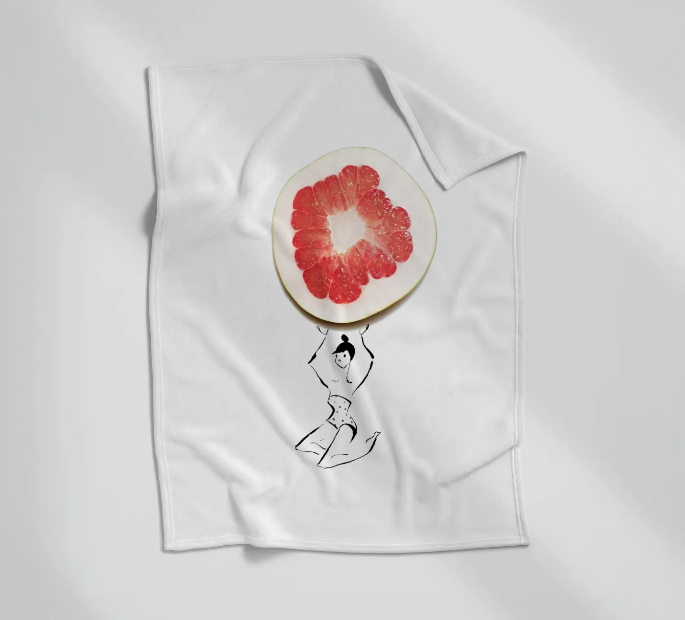 Pamplemousse fleece blanket by Gretchen Roehrs