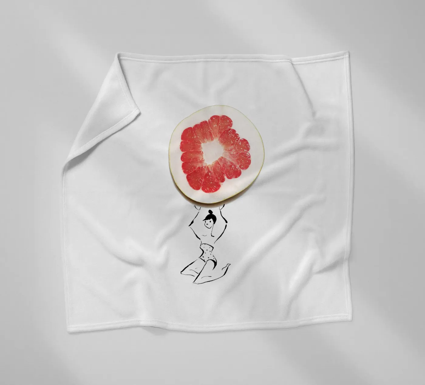 Pamplemousse fleece blanket by Gretchen Roehrs