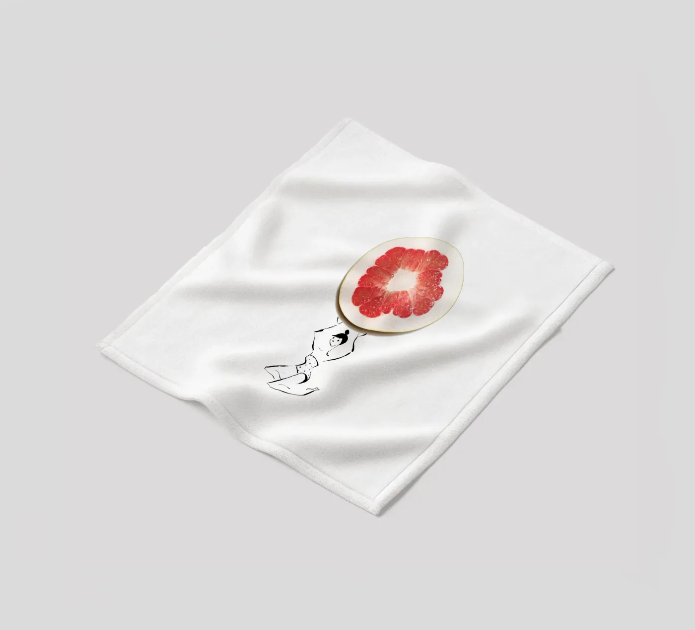 Pamplemousse fleece blanket by Gretchen Roehrs