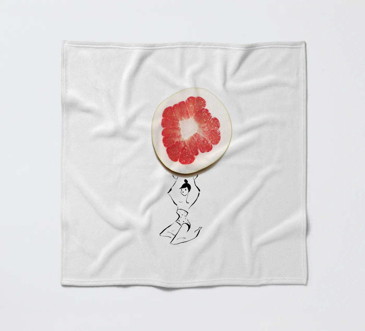 Pamplemousse fleece blanket by Gretchen Roehrs