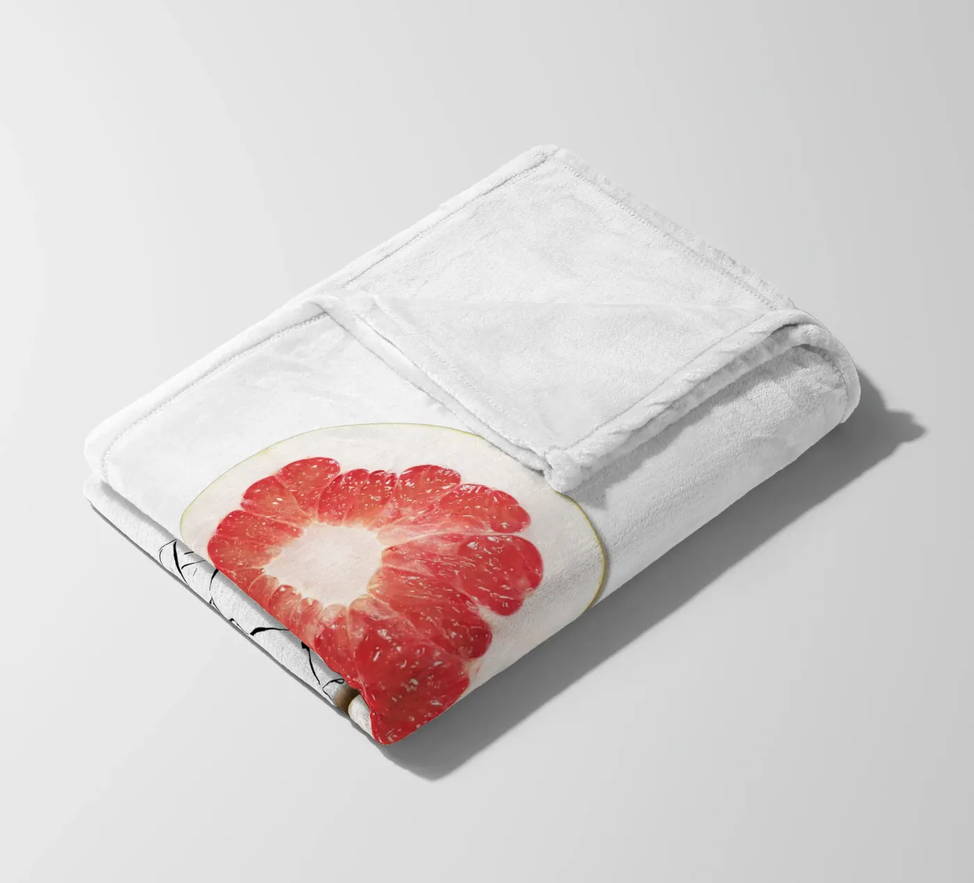 Pamplemousse fleece blanket by Gretchen Roehrs