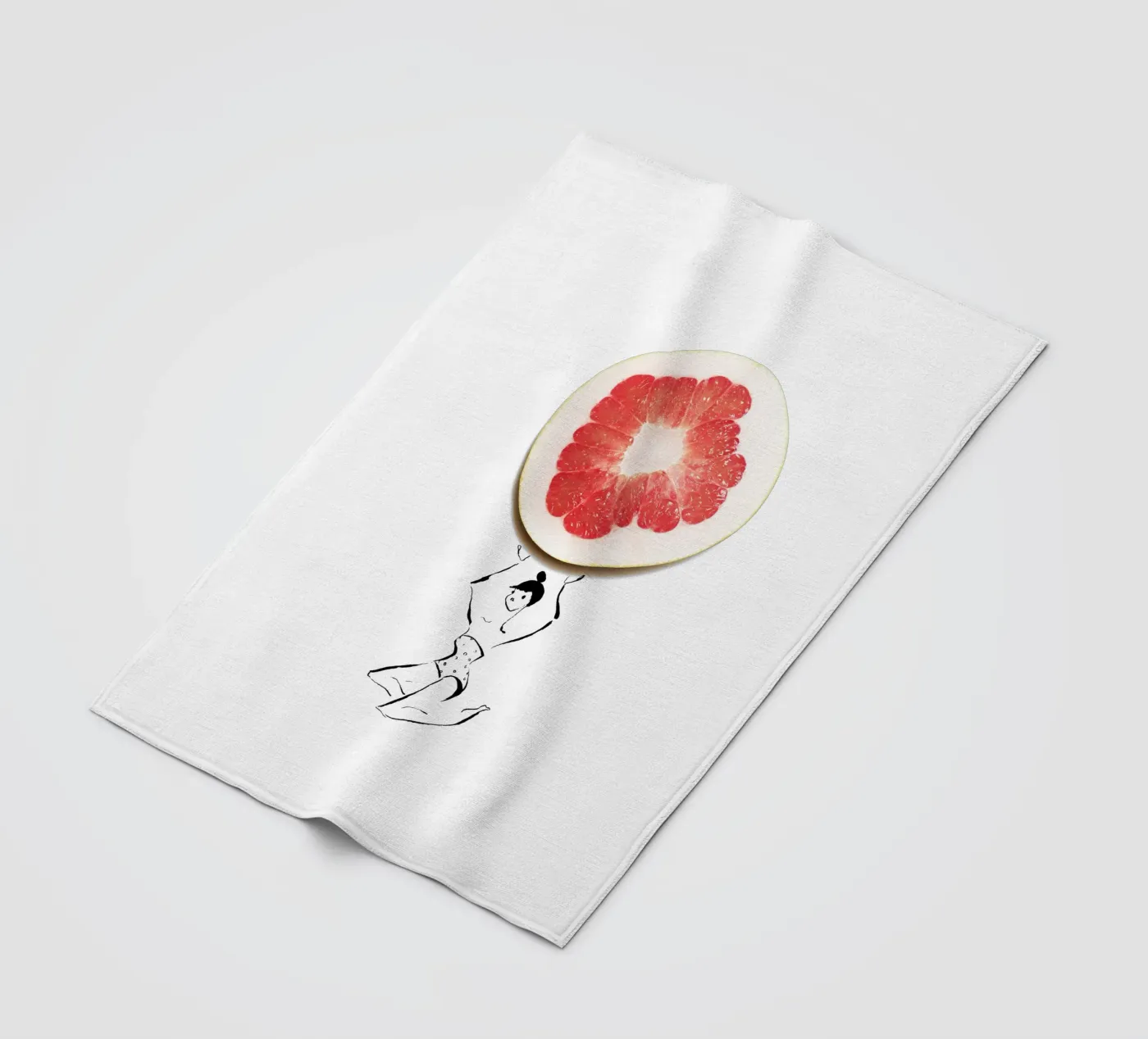 Pamplemousse fleece blanket by Gretchen Roehrs