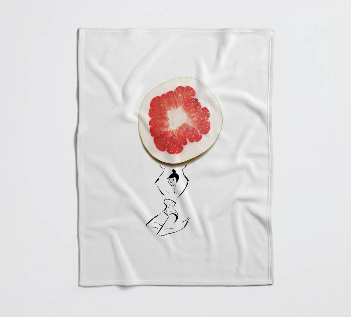 Pamplemousse fleece blanket by Gretchen Roehrs