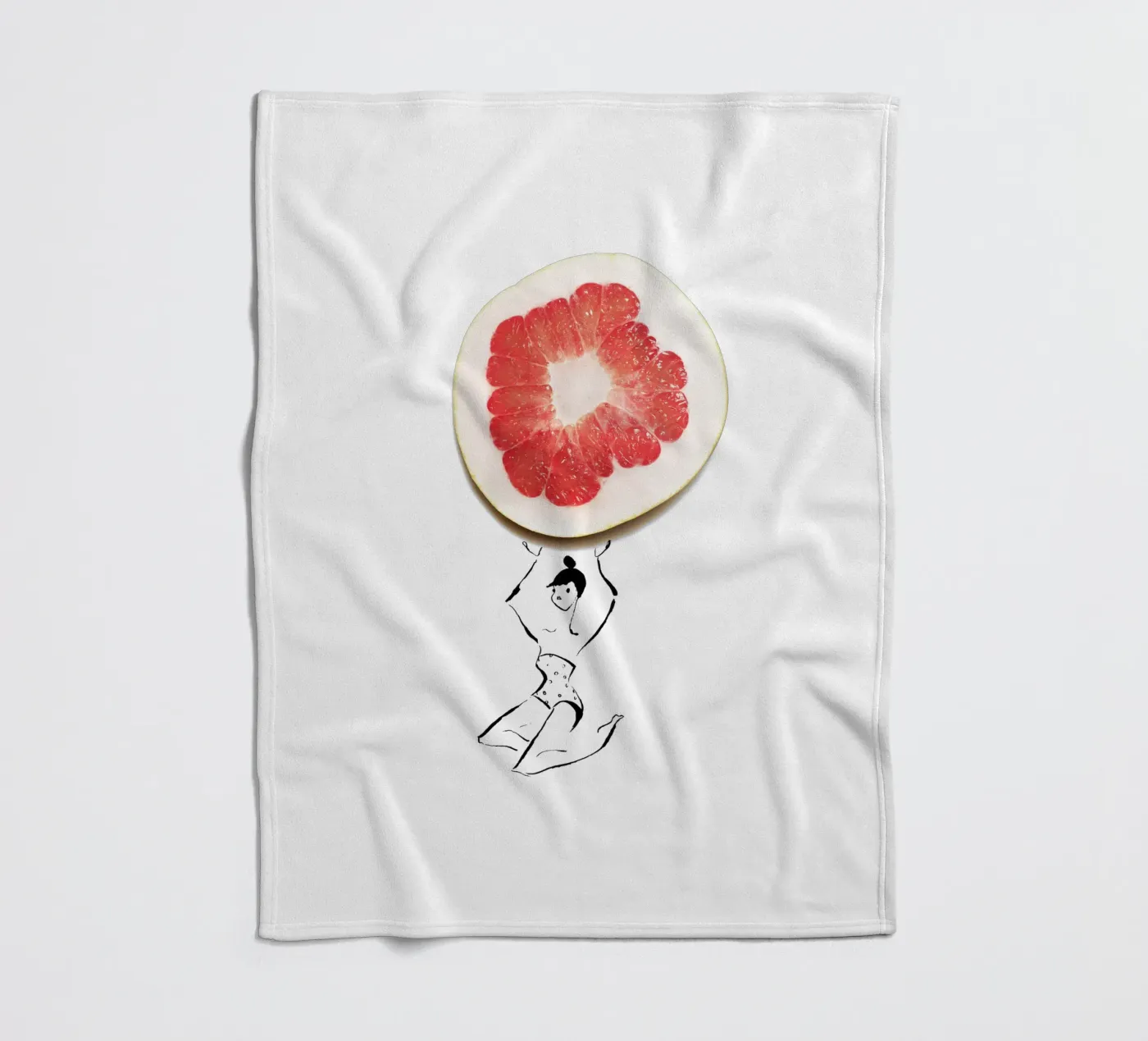 Pamplemousse Fleecedecke von Gretchen Roehrs