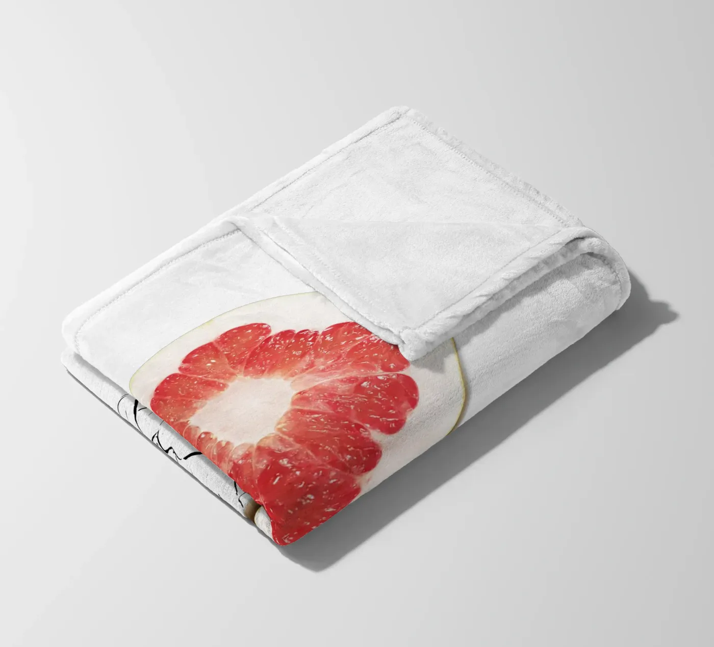 Pamplemousse fleece blanket by Gretchen Roehrs