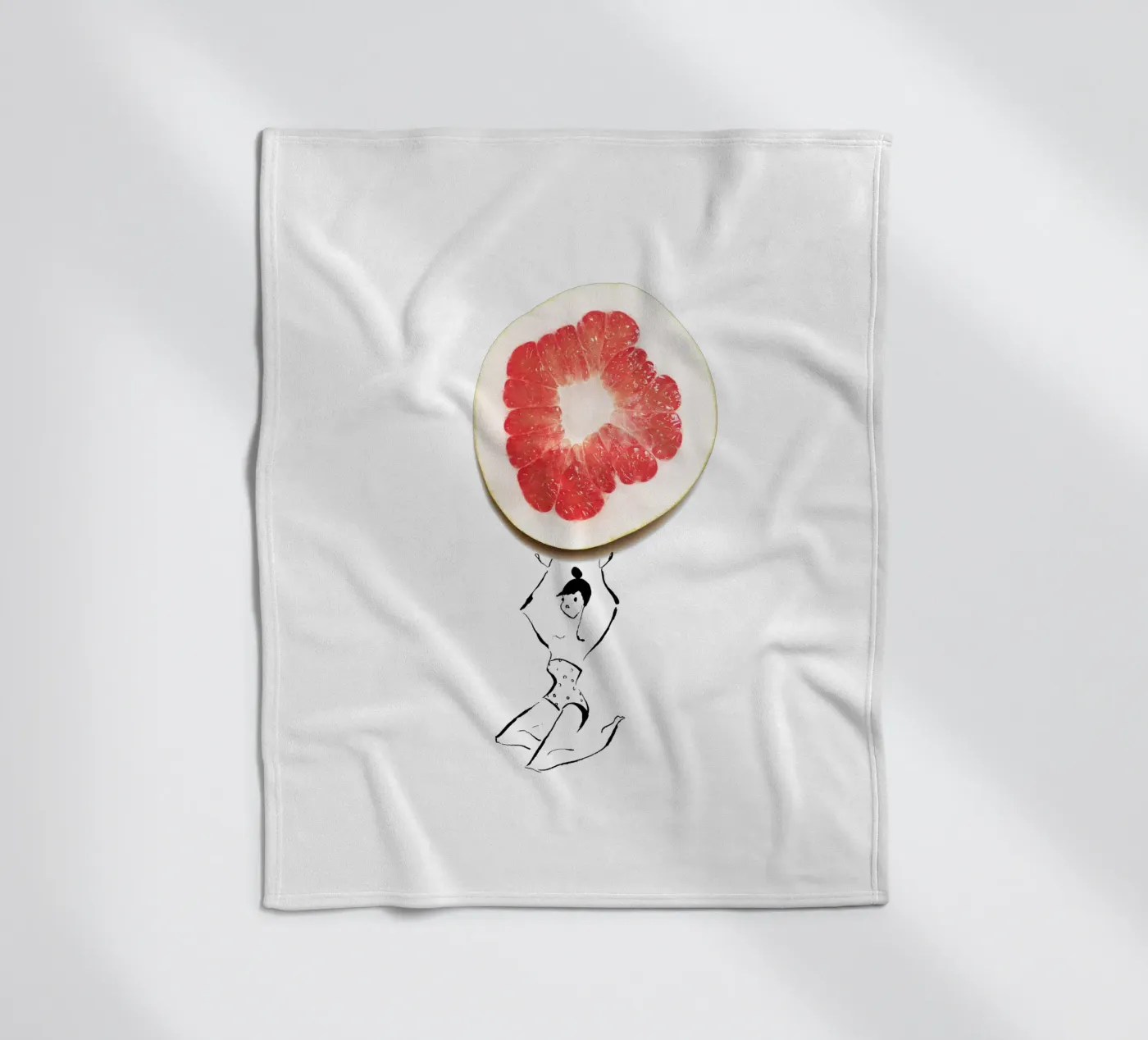 Pamplemousse fleece blanket by Gretchen Roehrs