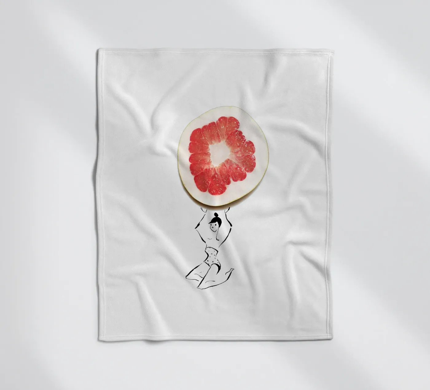 Pamplemousse Fleecedecke von Gretchen Roehrs