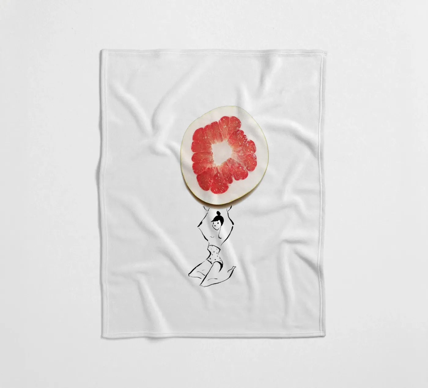 Pamplemousse fleece blanket by Gretchen Roehrs