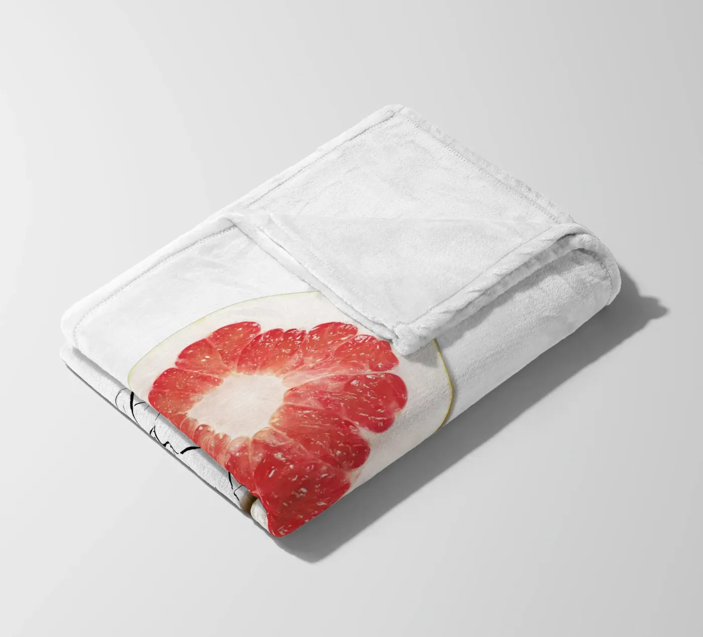 Pamplemousse fleece blanket by Gretchen Roehrs