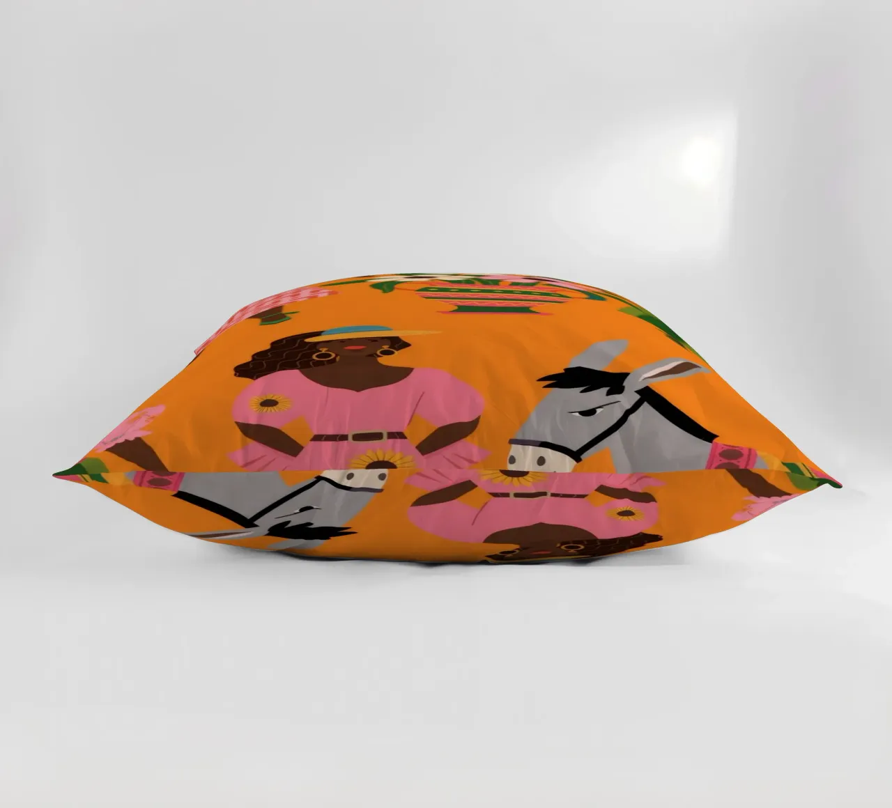 Market Day Joy decorative cushion by Veiled Canvas