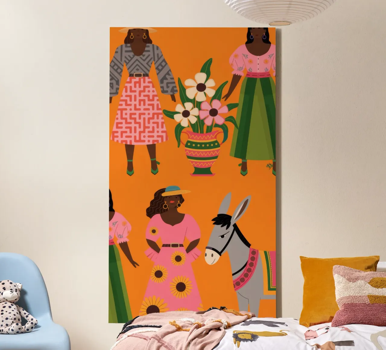 Market Day Joy canvas by Veiled Canvas