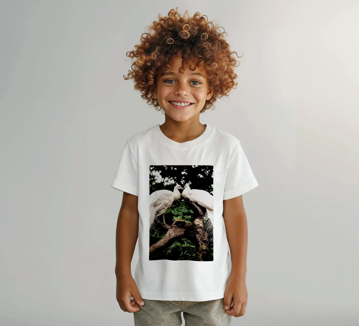 Peacocks t-shirt bambini da Natural Kingdom