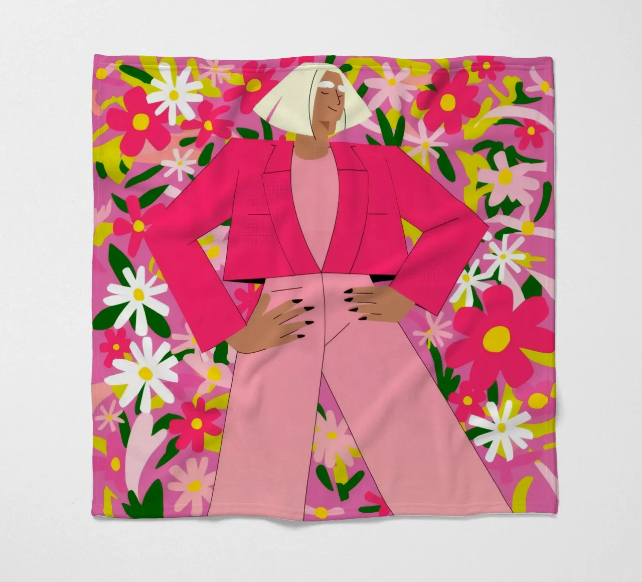 Audace splendore floreale coperta in pile da Veiled Canvas