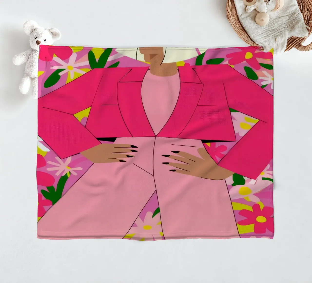 Audace splendore floreale coperta in pile da Veiled Canvas