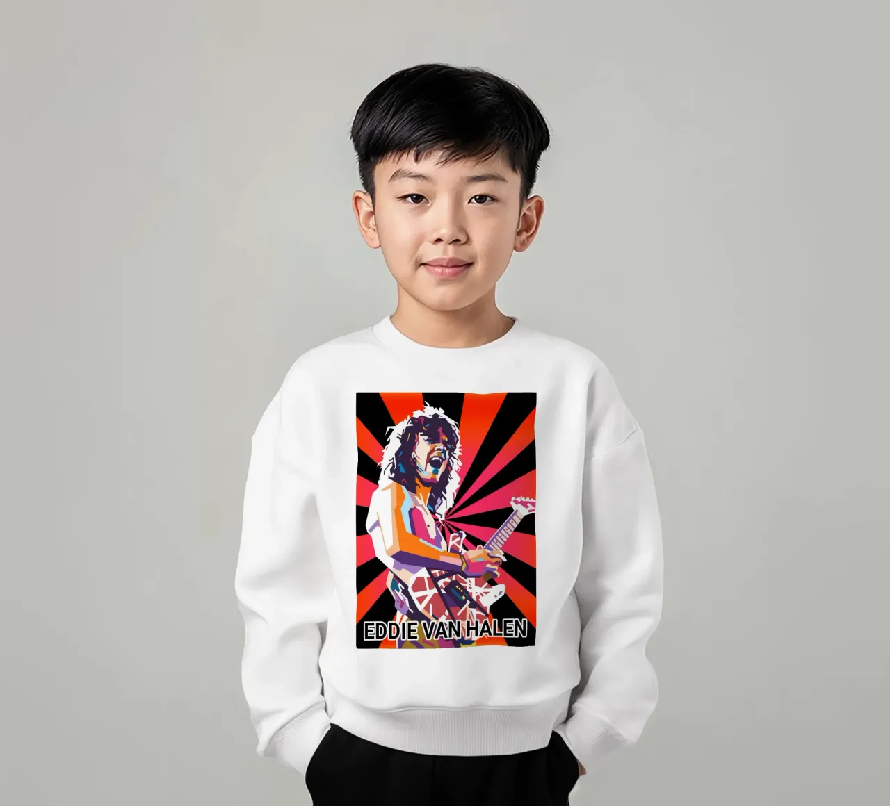 Eddie Van Halen tribute design felpa bambino da Hantamrata