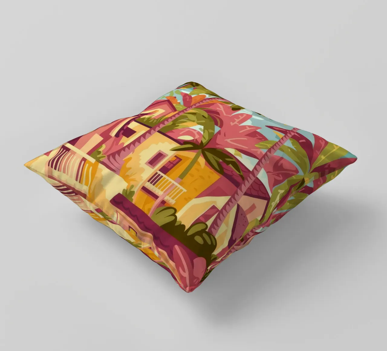 Coastal Harmony Vista decorative cushion by Veiled Canvas